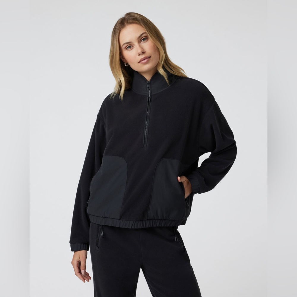 Vuori Sweatshirt Aspen Half Zip Black